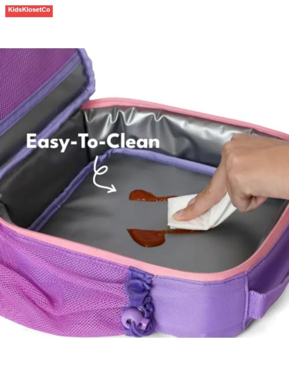 Kids Insulated Lunch Bag with Water Bottle Pocket